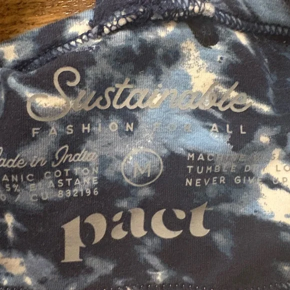 Pact Navy Floral Midi Dress with Pockets. Size medium - Picture 3 of 3